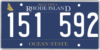 RI license plate 151592