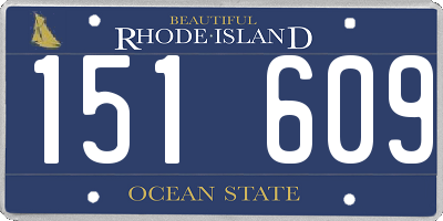 RI license plate 151609