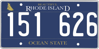 RI license plate 151626