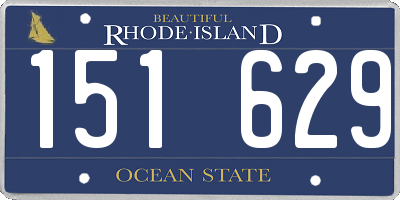 RI license plate 151629