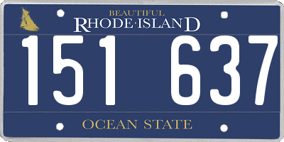 RI license plate 151637