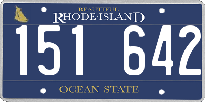 RI license plate 151642