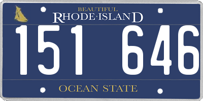 RI license plate 151646