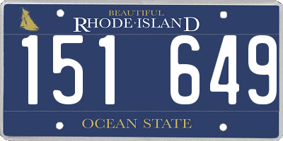 RI license plate 151649