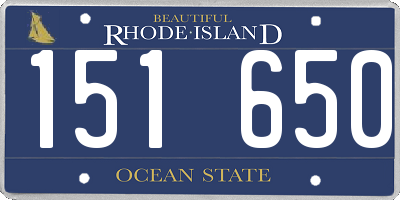 RI license plate 151650
