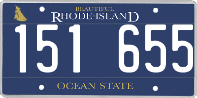 RI license plate 151655