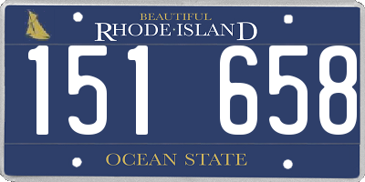 RI license plate 151658