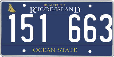 RI license plate 151663