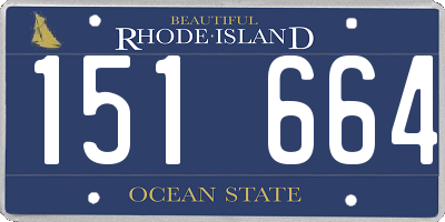 RI license plate 151664