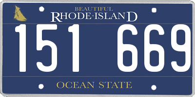 RI license plate 151669