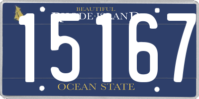 RI license plate 15167