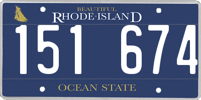 RI license plate 151674