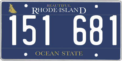 RI license plate 151681