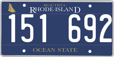 RI license plate 151692