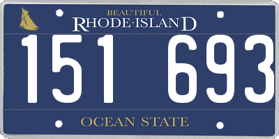 RI license plate 151693