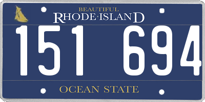 RI license plate 151694