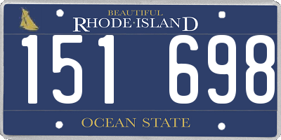 RI license plate 151698