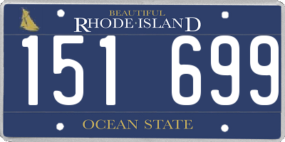 RI license plate 151699