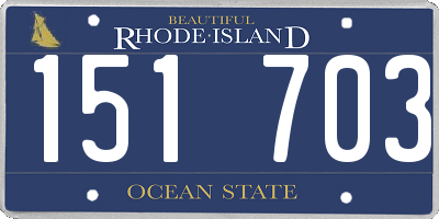 RI license plate 151703