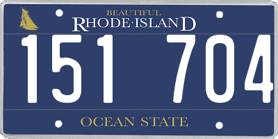 RI license plate 151704