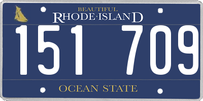 RI license plate 151709
