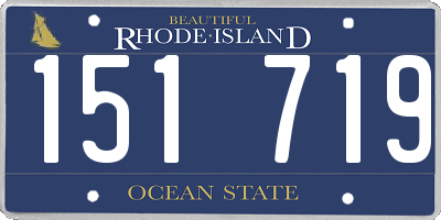 RI license plate 151719