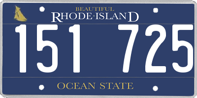 RI license plate 151725