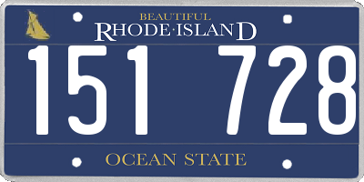 RI license plate 151728