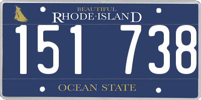 RI license plate 151738