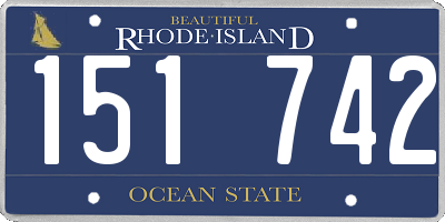 RI license plate 151742