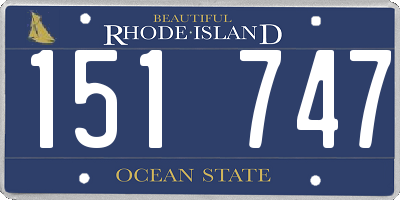 RI license plate 151747