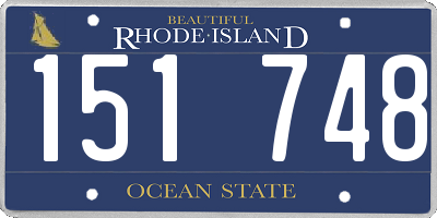 RI license plate 151748