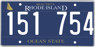 RI license plate 151754