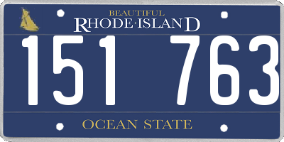 RI license plate 151763