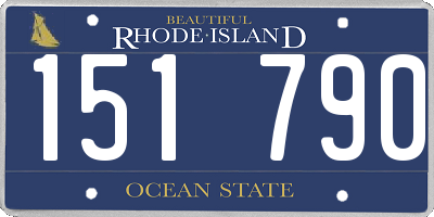 RI license plate 151790