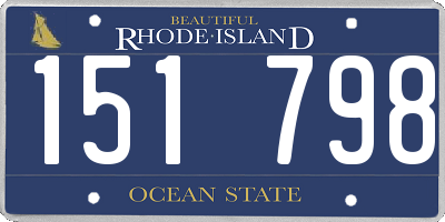 RI license plate 151798