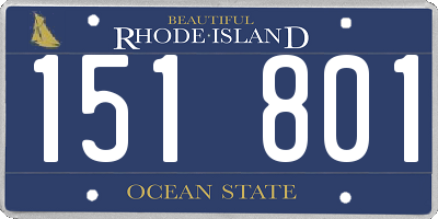RI license plate 151801