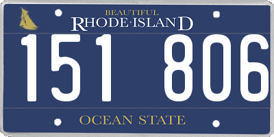 RI license plate 151806