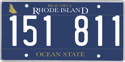 RI license plate 151811