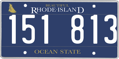 RI license plate 151813