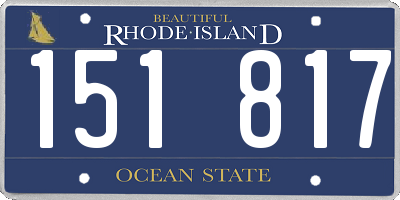 RI license plate 151817