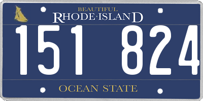RI license plate 151824