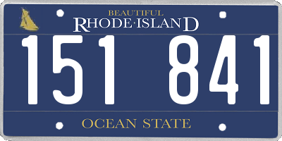 RI license plate 151841