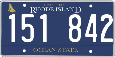 RI license plate 151842