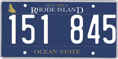 RI license plate 151845