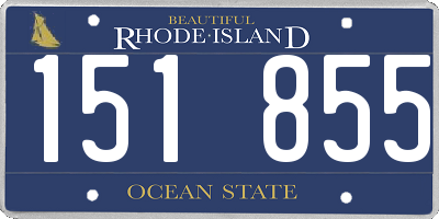 RI license plate 151855