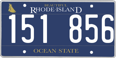 RI license plate 151856