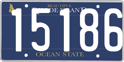 RI license plate 15186