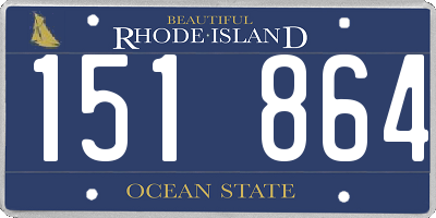 RI license plate 151864