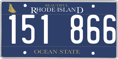 RI license plate 151866